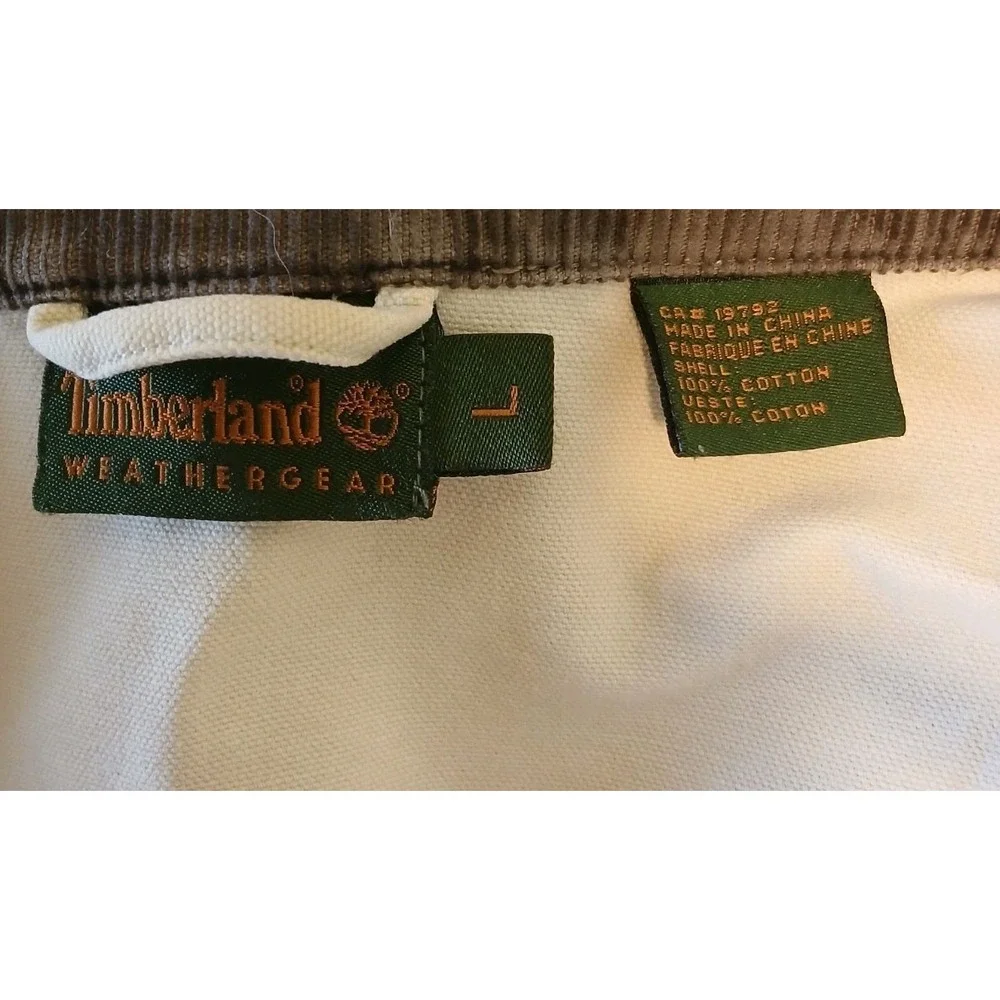 Vintage Timberland Barn Jacket Khaki Size L Weather Gear Field Chore Coat Y2K AC